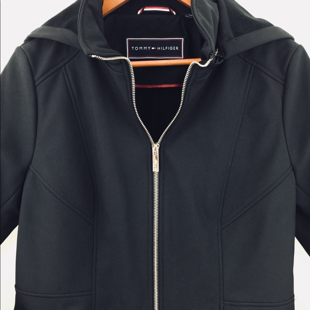 Tommy Hilfiger Black Jacket Coat Detachable Hood - Picture 4 of 8